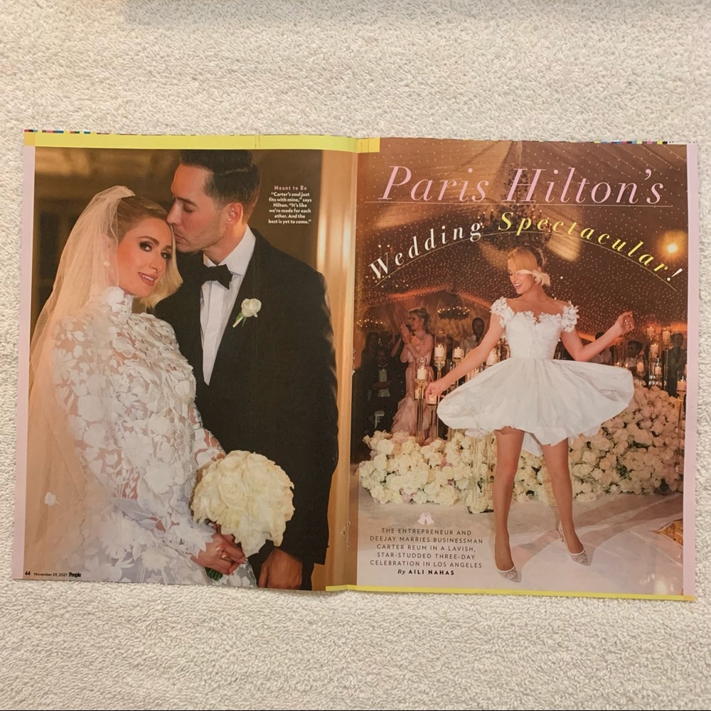 Paris Hilton (4) Page Wedding Spectacular Magazine Article